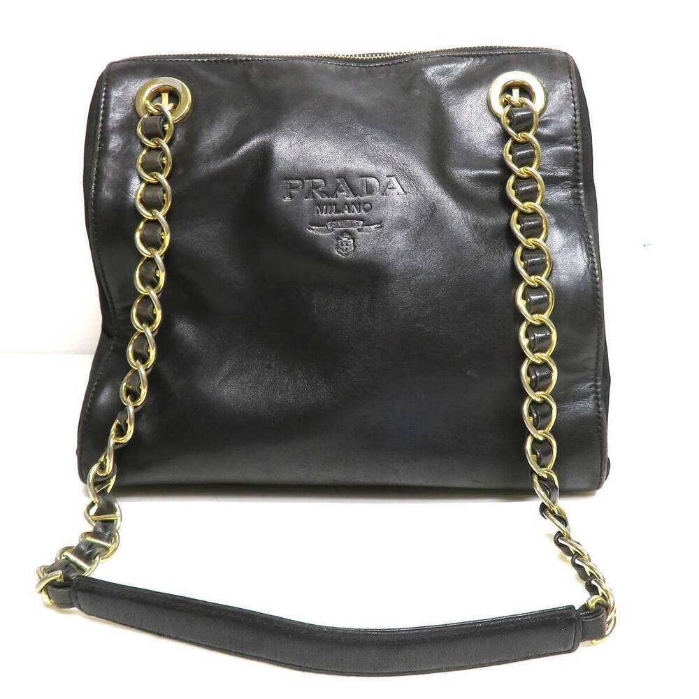 Prada Chain Shoulder Bag Black
